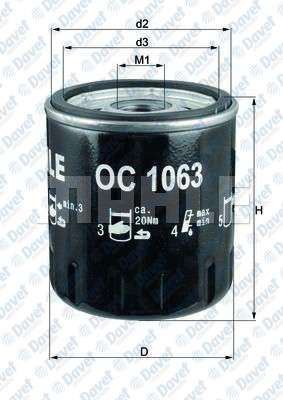 MAHLE OC1063 Yag Filtresi Fiesta Focus 12- Yyja. Yyjb